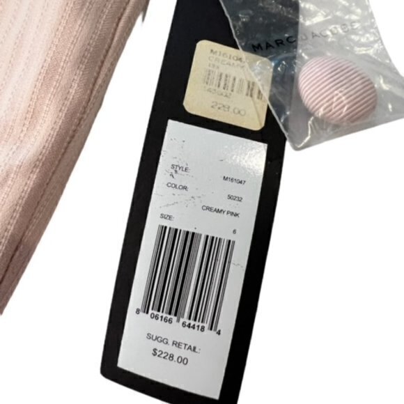 Marc Jacobs Striped Pants Women Size 6 NWT $228 Wide Leg Low Rise Pink Ribbon‎ - Picture 9 of 13